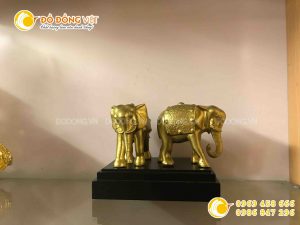 Tượng voi bằng đồng, đặt tượng voi phong thủy cầu con