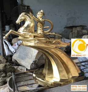 Tượng đồng đức Thánh gióng 62cm trang trí phòng khách