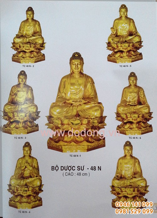 Tượng đồng dược sư - bộ tượng thờ dược dư bằng đồng đúc nguyên khối