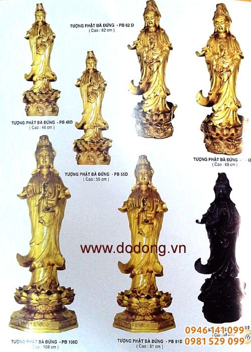 Tượng phật bà quan âm bồ tát đứng các kích thước