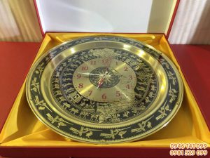 Mặt đồng hồ họa tiết trống đồng bản đồ Việt Nam đẹp làm quà tặng, treo phòng khách, phòng họp