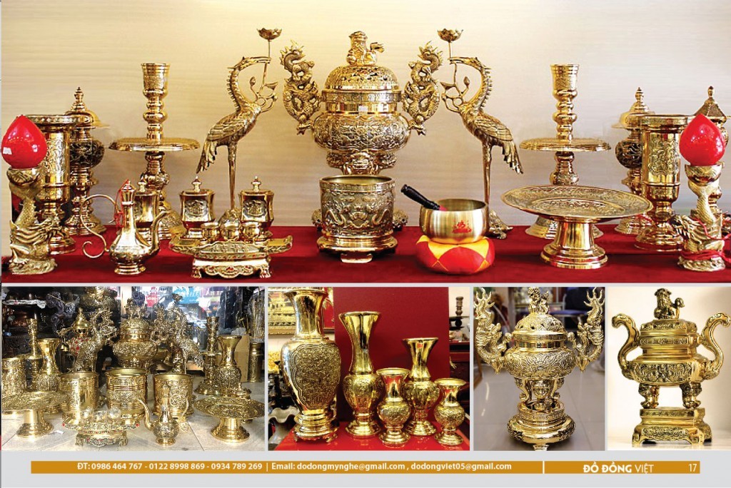 đồ thờ đồng vàng