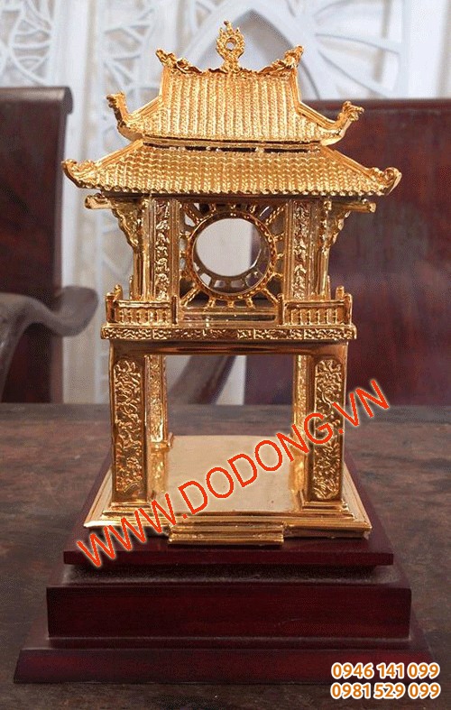 Qùa tặng khuê văn các bằng đồng mạ vàng 24k