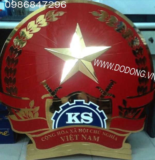 lOGO NGÀNH KIỂM TOÁN MẠ VÀNG 24K, PHÙ HOEEUJ KIỂM SÁT MẠ VÀNG 9999