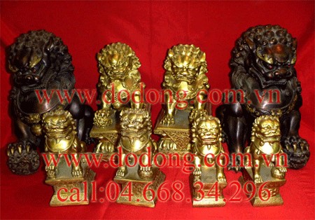 Các kích thước nghê đồng sư tử phong thủy
