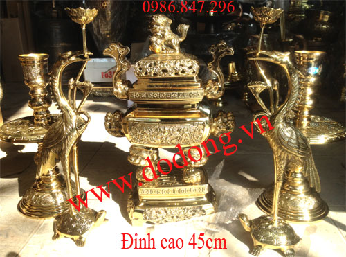 Bộ đỉnh ngũ sự vuông số 2 vĩnh tiến - 45cm