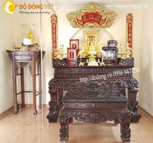 Đỉnh đồng thờ cúng, lư đồng mạ vàng bày bàn thờ gia tiên