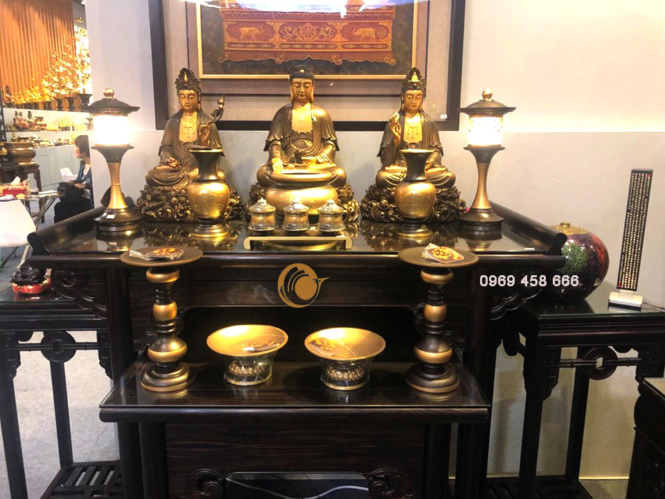 Cách lập bàn thờ phật, bàn thờ phật tại gia bằng đồng