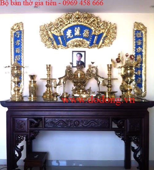 Hướng dẫn cách bày bộ đỉnh đồng dapha trên bàn thờ gia tiên
