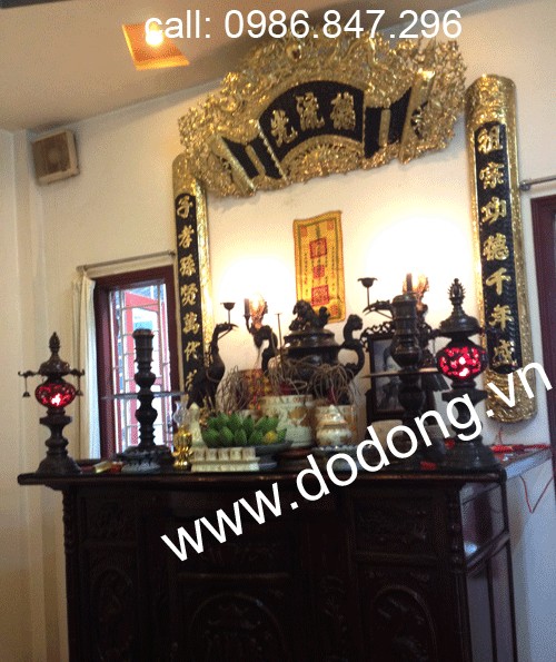 Bộ đồ thờ gia tiên đồng hun