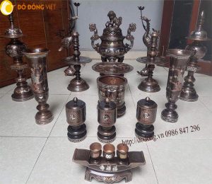 Bộ đồ thờ đồng cao cấp, mua đỉnh đồng thờ cúng đẹp nhất