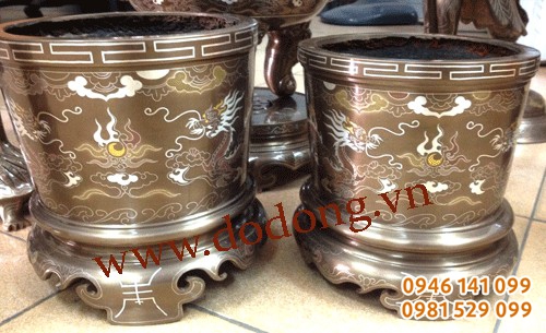 Bát ngũ sắc khảm vàng 9999