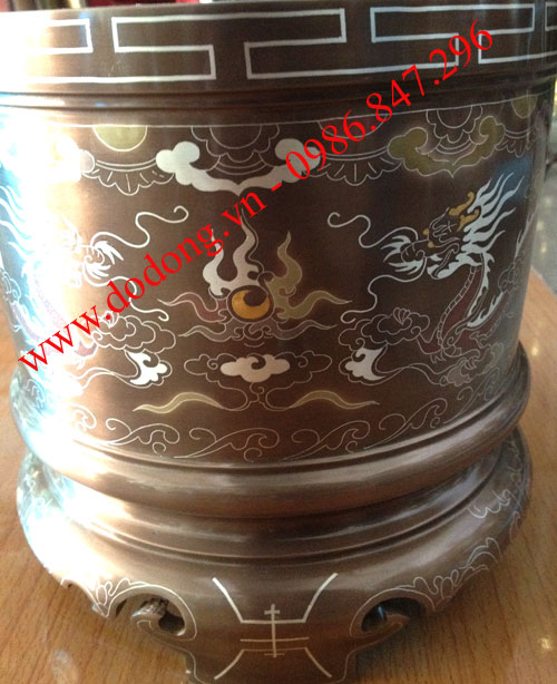 Bát hương đồng mỹ nghệ ngũ sắc – đồ đồng ngũ sắc