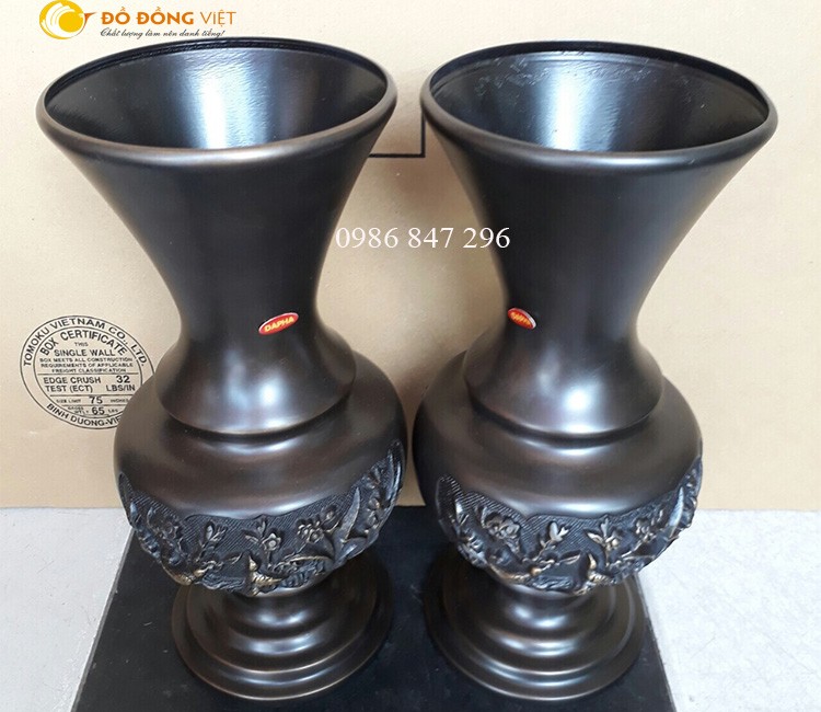 Đôi bình bông cao 25,30,38cm dùng để cắm hoa tươi, hoa đồng, lọ hoa đồng cắm hoa tươi không bị thối hoa