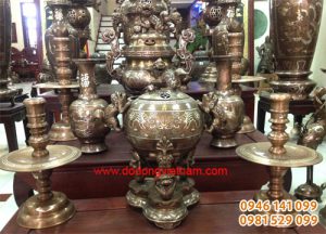 Bộ đỉnh tam sự tròn 50m ngũ sắc