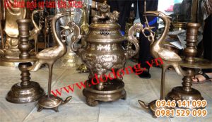 Bộ đỉnh ngũ sự tam khí 50cm