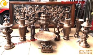 Bộ đỉnh đồng đỏ 50 cm đầy đủ bằng đồng nguyên chất