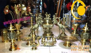 Báo giá đồ thờ đồng daphađại phát trên bàn thờ