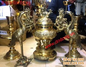 Bộ đỉnh thờ bằng đồng dapha số 1 đúc 2d