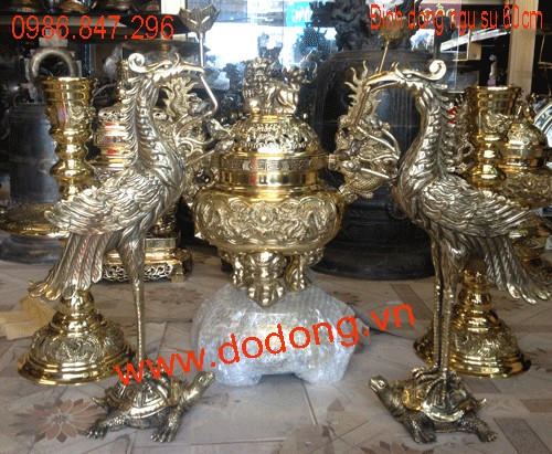 Ngũ sự đỉnh đồng số 2 đúc nổi dapha đồ thờ cúng