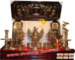 Bộ đồ thờ đồng dapha số 4 đỉnh bày nhà chung cư