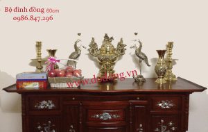 Bộ đồ thờ ngũ sự 60cm và cách bày trên bàn thờ