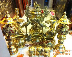 Bộ lư đồng đại phát, lư tròn số 3 dapha