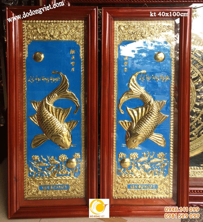 tranh cá chép chơi trăng