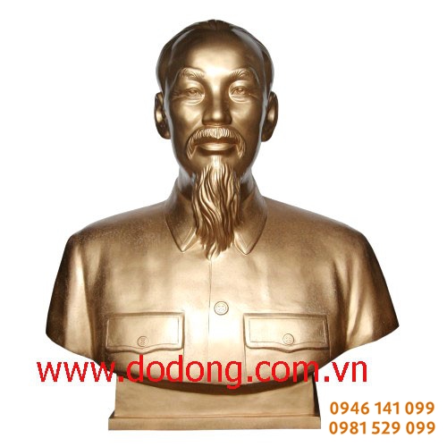 Tượng đồng bán thân HCM cao 1m, rộng 90cm đồng đỏ nguyên khối