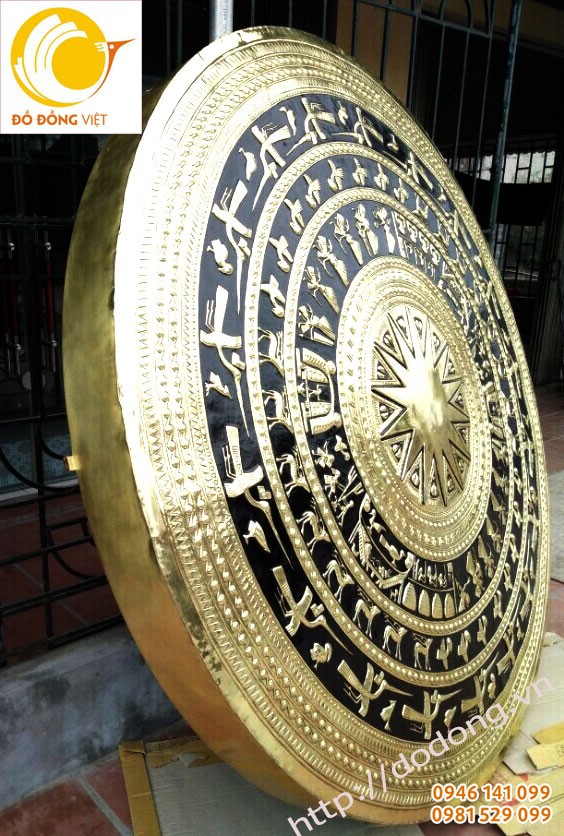 trang trí mặt trống bằng đồng cho phòng truyền thống, hội trường, phòng khách