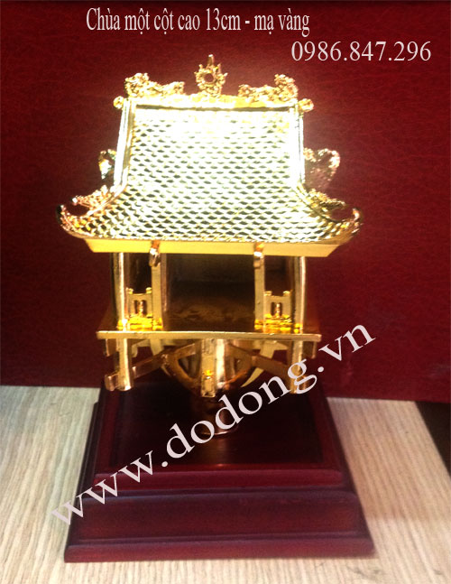 Chùa một cột bằng đồng mạ vàng 24k Mạ vàng đồ đồng