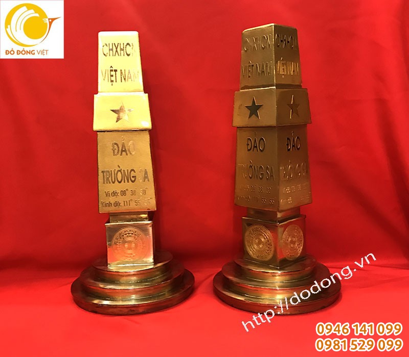 Cột mốc chủ quyền bằng đồng 30cm
