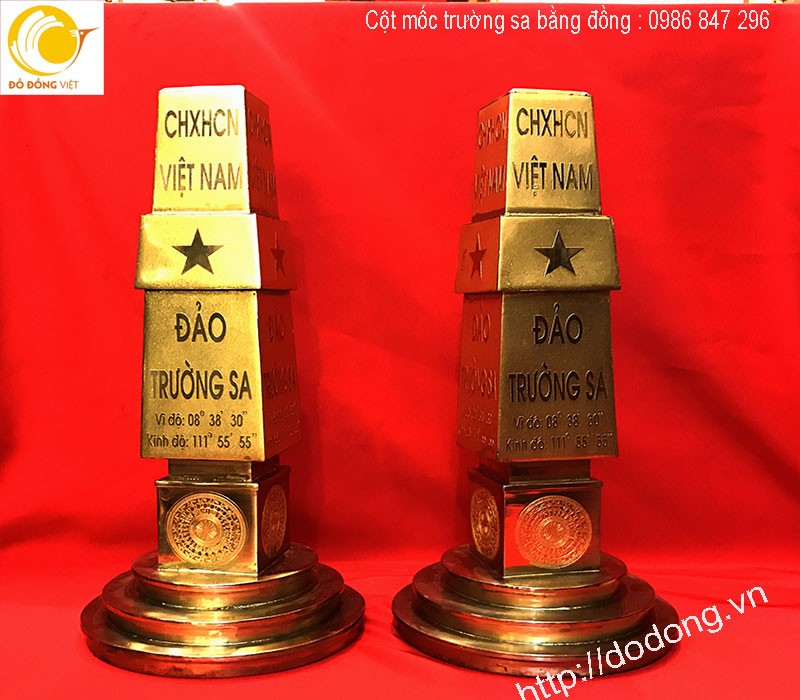 Cột mốc chủ quyền bằng đồng 30cm