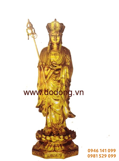 Tượng đồng địa tạng vương đứng cao 68,81,108cm đồng nguyên khối