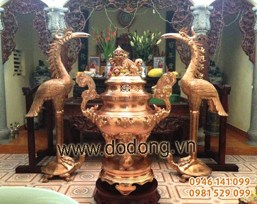 Bộ đỉnh đồng đỏ bày nhà thờ, từ đường