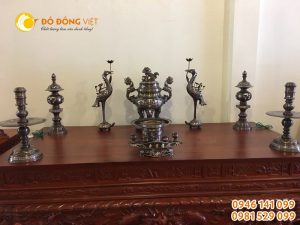 Bộ đỉnh đồng ngũ sự khảm ngũ sắc đẹp chất lượng