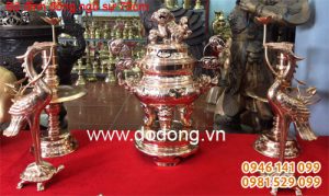 Bộ đồ thờ đồng đại bái đánh bóng