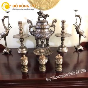 Bộ đỉnh tam khí, hướng dẫn bày đồ thờ cúng tam khí cho bàn thờ