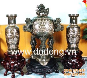 Gía đỉnh đồng tam khí quà cầu, đỉnh trang trí phòng khách