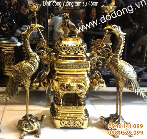 Bộ đỉnh hạc tam sự số 4 dapha Đồ thờ đại phát