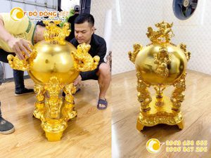 Đỉnh đồng thờ cúng, đỉnh tròn thất lân vờn cầu