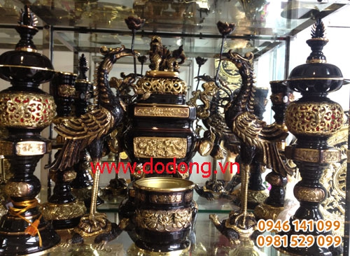 Bộ đỉnh đồng hun số 2 dapha màu đen vàng