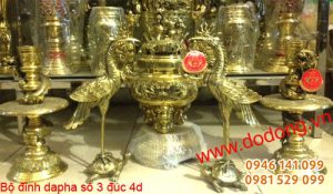 Bộ đồ thờ đại phát số 3 đúc công nghệ 4d