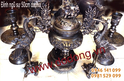 Đỉnh được đúc công nghệ mới 3d cao cấp, họa tiết nổi khối, tinh xảo, đồng hun màu