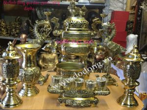 Bộ đỉnh đồng ngũ sự đại phát(dapha) số 4 đỉnh thờ
