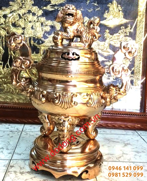 đỉnh đồng đỏ đúcmtinh xảo