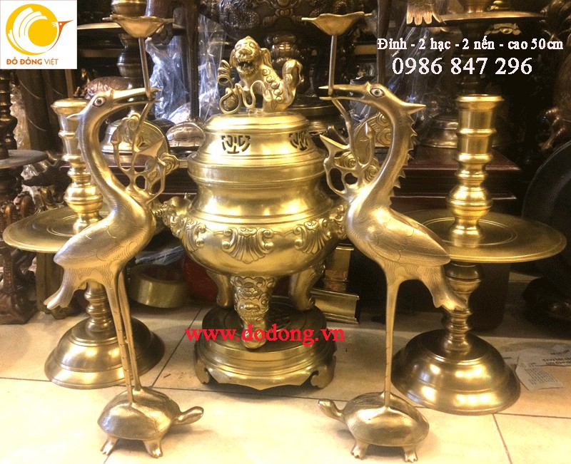 Bộ đồ thờ bằng đồng thau, đồ thờ đồng cát tút