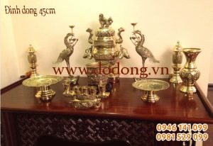 Bộ đồ thờ cúng bằng đồng dapha giá rẻ