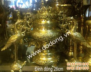 Bộ đỉnh đồng vĩnh tiến số 0 cao 26cm Đồ thờ vĩnh tiến