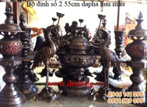 Bộ đỉnh đại phát hun màu đen số 2 ngũ sự đồng dapha